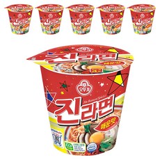 오뚜기 진라면 컵 매운맛 65g, 6개