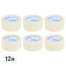 DEER BRAND 鹿頭牌 大管芯OPP透明包裝膠帶 PPJ7S1, 透明色, 12捲