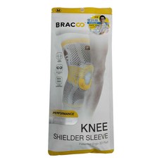 BRACOO 奔酷 全效透氣支撐護膝套 高階 KP41, 灰色, 1個