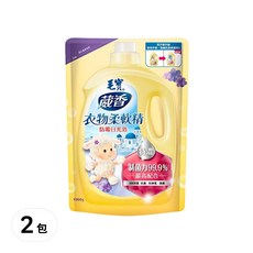 毛寶衣物柔軟精 防霉日光浴 補充包, 制菌力99.9%, 1.9kg, 2包