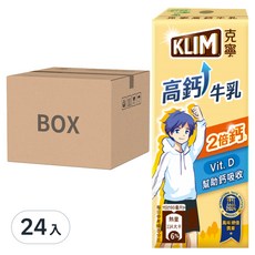 KLIM 克寧 高鈣成長牛乳，幫助骨骼與牙齒健康發育, 198ml, 24入