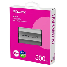 ADATA 威剛 SD810 外接式固態硬碟SSD 銀色, 500GB