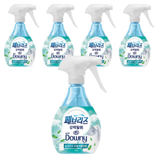 페브리즈 다우니 섬유탈취제 실내건조 프레시클린향 본품, 370ml, 5개