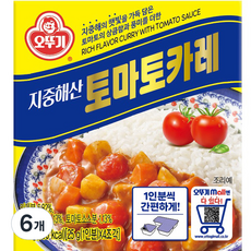 오뚜기 지중해 토마토 카레 고형, 100g, 6개