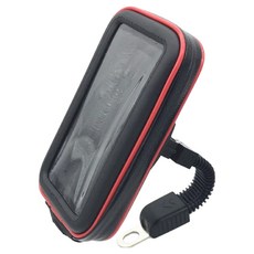 E Store 機車防水包 機車款 XXL 190g, 防水手機支架 後照鏡手機架, 黑紅色, 1個