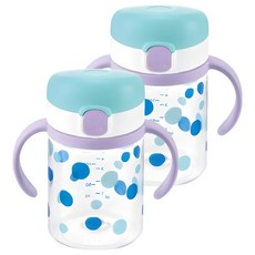 릿첼 AQ 외출용 드링킹 머그컵, 라이트블루, 2개, 320ml