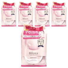 Bifesta 碧菲絲特 即淨保濕卸粧棉 水嫩 粉色, 大尺寸柔軟棉片 46枚入, 46片, 5包