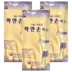 하얀손 국내산 미니 고무장갑, 아이보리, 소(S), 30개