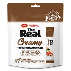 하림더리얼 강아지 크리미 연어 앤 닭가슴살 파우치 10g x 25p, 연어 + 닭고기 혼합맛, 1개