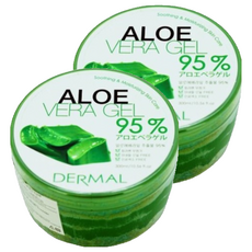 DERMAL 德瑪 95%蘆薈舒緩保濕凝膠, 舒緩肌膚不適感, 300ml, 2罐