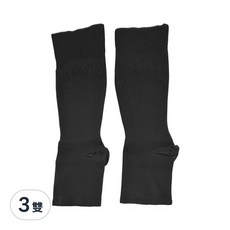 YASCO 昭惠 小腿彈性襪 露趾 180D 71740, 黑色, M(63~71cm), 3雙, 小腿露趾