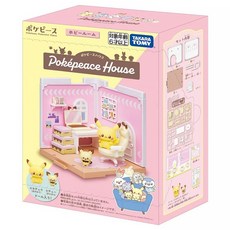 TAKARA TOMY 寶可夢 Pokepeace娃娃屋 收藏房間, 皮丘 + 皮卡丘, 6歲以上, 1盒