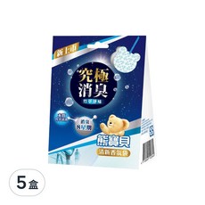 熊寶貝 衣物香氛袋 3入, 究極消臭 竹萃淨味, 消臭8星期, 21g, 5盒