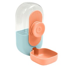 毛皇上 掛式飲水器 藍拼橘 800ml, 寵物自動飲水機, 掛籠式飲水器, 1個