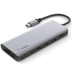 벨킨 USB-C to 이더넷 + C타입 60W PD 충전 어댑터 기가비트지원 썬더볼트3 호환 젠더 INC001
