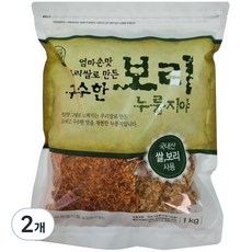 엄마손맛 우리쌀로 만든 구수한 보리누룽지야, 1kg, 2개