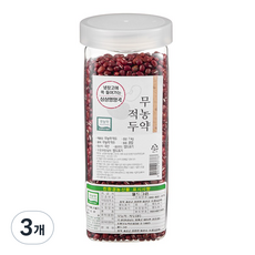 월드그린 싱싱영양통 무농약 적두 팥, 1kg, 3개