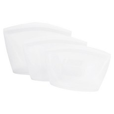 SiliPot 優質矽膠密封拉鍊袋 3入組, White, 1組