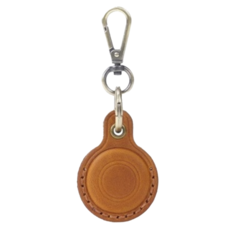 AIRTAG 皮套鑰匙圈, 頭層牛皮, 防丟器皮套, 棕色/咖色/湛藍/酒紅/墨綠/黛紫, 1個