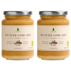 넛츠그린 땅콩 스프레드 크런치, 480g, 2개