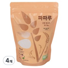 파파루 간편레시피 유기농 쌀가루 백미 고운입자 초기, 350g, 4개