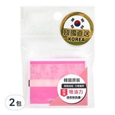 URBAN LEAVES 韓國原裝櫻花吸油紙50入補充包，環保棉紙，輕易抽取, 50張, 2包