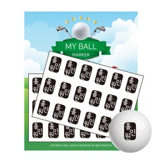 Best One Tech 高爾夫球貼紙 My Ball Marker, 1個, 混色