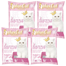 Aatas Cat 加冕貓 KRISP KLUMP 紙貓砂, 99%無粉塵 抑制氣味, 7L, 4包, 櫻花香