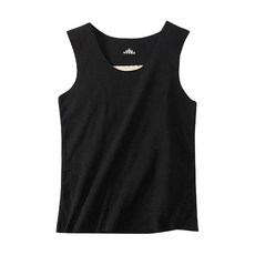 FANCY LIFE 加絨保暖內衣背心 女款, 2XL, 黑色