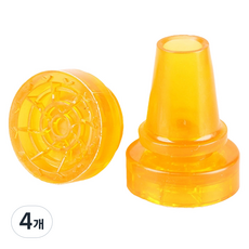 Dr.펠리스제이 목발 지팡이 리필 고무캡 패킹 22mm, C옐로우, 4개
