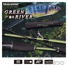 YUSHANG 漁鄉釣具 綠川 Green River GRS645M-F 5節 多節竿, 全長1.95m, 6.5尺