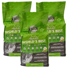WORLD'S BEST CAT LITTER 貓漾 環保玉米砂 原味超強凝結, 100%玉米製成 超天然 超吸水 超輕量 超環保 超好沖, 3.18kg, 3包
