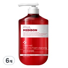 폴메디슨 딥레드 대용량 올인원 폼클렌징, 510ml, 6개