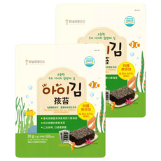 韓爸田園日記 嚴選初收兒童孩苔, 入口即化, 成分單純, 韓國舒川產海苔, 20g, 2包