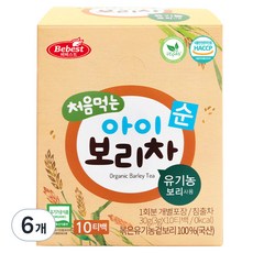 베베스트 처음 먹는 아이 보리차, 30g, 6개