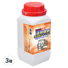 百貨通 過碳酸鈉去污粉, 日本製, 強力去除頑固污漬, 淨重1.2kg, 3罐, 1.2kg