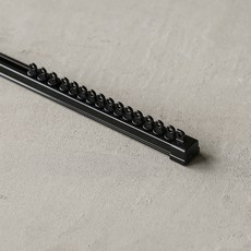 窗飾窗簾軌道套裝, 黑色的