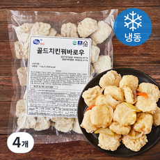 하늘푸드 골드치킨 꿔바로우 (냉동), 1kg, 4개