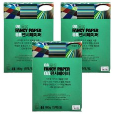 두성종이 OA 팬시페이퍼 컬러복사지 진녹색 180g R62, A4, 45개