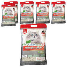 ECO Clean 豆腐貓砂,活性碳, 7L, 強效結塊,快速吸收,除臭, 6袋