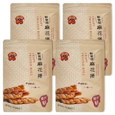 福味 小琉球麻花捲 梅子口味 200g x 4包 (台灣傳統零食、手工麻花捲)