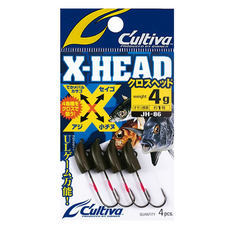 C'ultiva JH-90 鉛頭鉤 超粗骨 加強版蟲頭 軟蟲路亞用 短骨 短軸 根釣 石斑 河口魚 路亞 虫ヘッドパワー, 4個裝, 1組