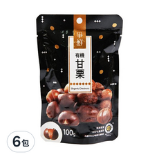 爭鮮 嚴選甘栗仁 100g, 免剝殼設計, 健康美味, 純素, 6包