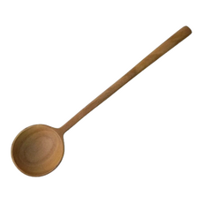 tougei 籐芸 Nachure Cutlery 天然木長柄圓湯匙, 19cm, 天然木, 1支