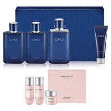 오휘 마이스터 포맨 프레쉬 스킨 100ml 2p + 로션 110ml + 클렌징폼 40ml + 미라클 모이스처 미니어처 기초화장품 3종 키트, 1세트