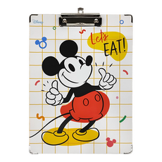 MICKEY MOUSE 米奇 迪士尼系列 A4板夾, 邊緣防撞護角 耐用不傷手, 伸縮金屬掛勾, 1個