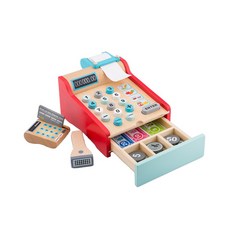 New Classic Toys 木製收銀機玩具, 荷蘭木玩品牌, 天然木材與無毒塗料, 精緻擬真呈現學習生活知識與應用, 收銀機, 1組