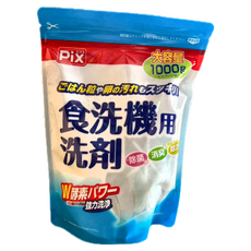 獅子化學 Pix W酵素 洗碗機用洗劑 1000g, 強力去油，有效清除頑固污垢，餐具潔淨如新, 1kg, 1包