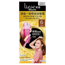 Liese 莉婕 Blaune 頂級一按即梳染髮霜, 6 深濃棕色, 1盒