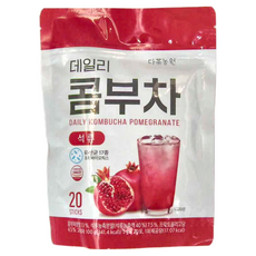 Danongwon 乳酸菌康普茶 紅石榴 Set, 無糖配方 低卡 清甜水果香氣, 5g, 20包, 1袋